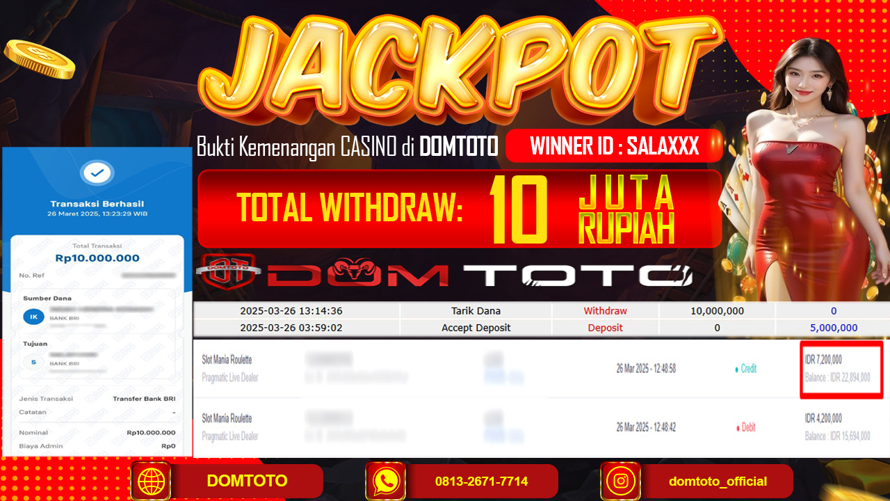 JACKPOT CASINO MANIA ROULETTE 26 MARET 2025